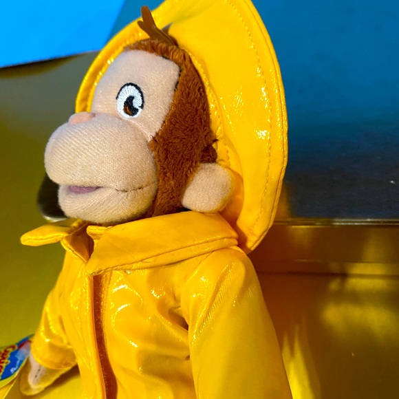 CURIOUS GEORGE NWT VTG 2007 UNIVERSAL STUDIOS RAINY DAY MONKEY BEAN BAG PLUSH - Picture 3 of 12